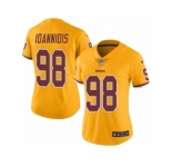 Women Nike Washington Redskins #98 Matthew Ioannidis Limited Gold Rush Vapor Untouchable NFL Jersey