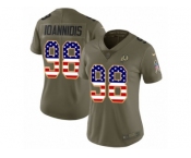 Women Nike Washington Redskins #98 Matthew Ioannidis Limited Olive USA Flag 2017 Salute to Service NFL Jersey