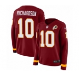 Women's Nike Washington Redskins #10 Paul Richardson Limited Burgundy Therma Long Sleeve NFL Jersey