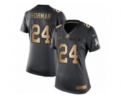 Women's Nike Washington Redskins #24 Josh Norman Limited Black Gold Salute to Service NFL Jersey