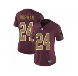 Women's Nike Washington Redskins #24 Josh Norman Vapor Untouchable Limited Burgundy Red Gold Number Alternate 80TH Anniversary NFL Jersey