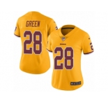 Women's Nike Washington Redskins #28 Darrell Green Limited Gold Rush NFL Jersey
