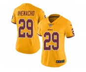 Women's Nike Washington Redskins #29 Duke Ihenacho Limited Gold Rush NFL Jersey