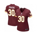 Women's Nike Washington Redskins #30 Su'a Cravens Game Burgundy Red Team Color NFL Jersey