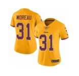 Women's Nike Washington Redskins #31 Fabian Moreau Limited Gold Rush NFL Jersey