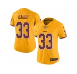Women's Nike Washington Redskins #33 Sammy Baugh Limited Gold Rush NFL Jersey