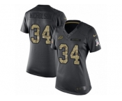 Women's Nike Washington Redskins #34 Montae Nicholson Limited Black 2016 Salute to Service NFL Jersey