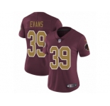Women's Nike Washington Redskins #39 Josh Evans Burgundy Red Gold Number Alternate 80TH Anniversary Vapor Untouchable Limited Player NFL Jersey