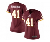 Women's Nike Washington Redskins #41 Will Blackmon Limited Burgundy Red Team Color NFL Jersey