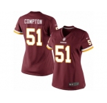 Women's Nike Washington Redskins #51 Will Compton Limited Burgundy Red Team Color NFL Jersey