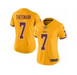 Women's Nike Washington Redskins #7 Joe Theismann Limited Gold Rush NFL Jersey