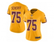 Women's Nike Washington Redskins #75 Brandon Scherff Limited Gold Rush NFL Jersey