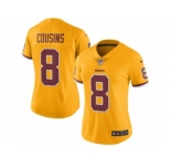 Women's Nike Washington Redskins #8 Kirk Cousins Limited Gold Rush NFL Jersey