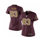 Women's Nike Washington Redskins #83 Brian Quick Limited Burgundy Red Gold Number Alternate 80TH Anniversary NFL Jersey