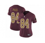 Women's Nike Washington Redskins #84 Niles Paul Vapor Untouchable Limited Burgundy Red Gold Number Alternate 80TH Anniversary NFL Jersey