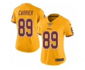 Women's Nike Washington Redskins #89 Derek Carrier Limited Gold Rush NFL Jersey