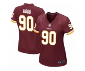 Women's Nike Washington Redskins #90 Ziggy Hood Game Burgundy Red Team Color NFL Jersey