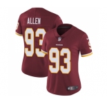 Women's Nike Washington Redskins #93 Jonathan Allen Burgundy Red Team Color Vapor Untouchable Elite Player NFL Jersey
