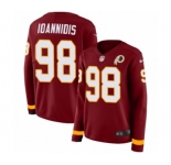 Women's Nike Washington Redskins #98 Matt Ioannidis Limited Burgundy Therma Long Sleeve NFL Jersey
