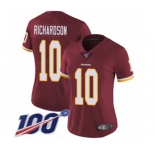 Women's Washington Redskins #10 Paul Richardson Burgundy Red Team Color Vapor Untouchable Limited Player 100th Season Football Jersey