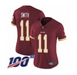 Women's Washington Redskins #11 Alex Smith Burgundy Red Team Color Vapor Untouchable Limited Player 100th Season Football Jersey