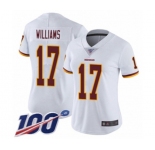 Women's Washington Redskins #17 Doug Williams White Vapor Untouchable Limited Player 100th Season Football Jersey