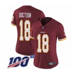 Women's Washington Redskins #18 Josh Doctson Burgundy Red Team Color Vapor Untouchable Limited Player 100th Season Football Jersey