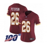Women's Washington Redskins #26 Adrian Peterson Burgundy Red Team Color Vapor Untouchable Limited Player 100th Season Football Jersey