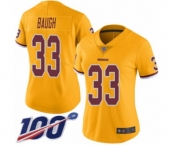 Women's Washington Redskins #33 Sammy Baugh Limited Gold Rush Vapor Untouchable 100th Season Football Jersey