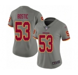 Women's Washington Redskins #53 Jon Bostic Limited Gray Inverted Legend Football Jersey