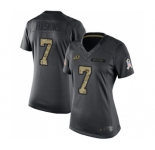 Women's Washington Redskins #7 Dwayne Haskins Limited Black 2016 Salute to Service Football Jersey