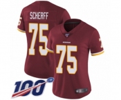 Women's Washington Redskins #75 Brandon Scherff Burgundy Red Team Color Vapor Untouchable Limited Player 100th Season Football Jersey