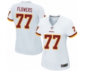 Women's Washington Redskins #77 Ereck Flowers Game White Football Jersey