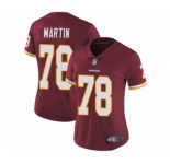 Women's Washington Redskins #78 Wes Martin Burgundy Red Team Color Vapor Untouchable Limited Player Football Jersey