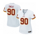 Women's Washington Redskins #90 Montez Sweat Game White Football Jersey