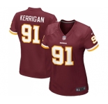 Women's Washington Redskins #91 Ryan Kerrigan Game Burgundy Red Team Color Football Jersey