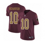 Youth Nike Washington Redskins #10 Paul Richardson Burgundy Red Gold Number Alternate 80TH Anniversary Vapor Untouchable Elite Player NFL Jersey