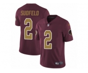 Youth Nike Washington Redskins #2 Nate Sudfeld Vapor Untouchable Limited Burgundy Red Gold Number Alternate 80TH Anniversary NFL Jersey