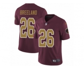 Youth Nike Washington Redskins #26 Bashaud Breeland Vapor Untouchable Limited Burgundy Red Gold Number Alternate 80TH Anniversary NFL Jersey