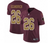 Youth Nike Washington Redskins #26 Orlando Scandrick Burgundy Red Gold Number Alternate 80TH Anniversary Vapor Untouchable Limited Player NFL Jersey