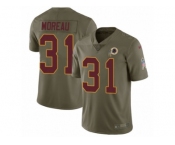 Youth Nike Washington Redskins #31 Fabian Moreau Limited Olive 2017 Salute to Service NFL Jersey