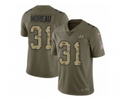 Youth Nike Washington Redskins #31 Fabian Moreau Limited Olive Camo 2017 Salute to Service NFL Jersey