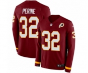 Youth Nike Washington Redskins #32 Samaje Perine Limited Burgundy Therma Long Sleeve NFL Jersey