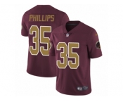 Youth Nike Washington Redskins #35 Dashaun Phillips Vapor Untouchable Limited Burgundy Red Gold Number Alternate 80TH Anniversary NFL Jersey