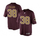 Youth Nike Washington Redskins #38 Kendall Fuller Limited Burgundy Red Gold Number Alternate 80TH Anniversary NFL Jersey