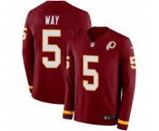 Youth Nike Washington Redskins #5 Tress Way Limited Burgundy Therma Long Sleeve NFL Jersey