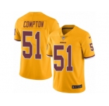 Youth Nike Washington Redskins #51 Will Compton Limited Gold Rush NFL Jersey