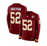 Youth Nike Washington Redskins #52 Ryan Anderson Limited Burgundy Therma Long Sleeve NFL Jersey