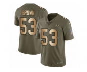 Youth Nike Washington Redskins #53 Zach Brown Limited Olive Gold 2017 Salute to Service NFL Jerse