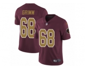 Youth Nike Washington Redskins #68 Russ Grimm Vapor Untouchable Limited Burgundy Red Gold Number Alternate 80TH Anniversary NFL Jersey